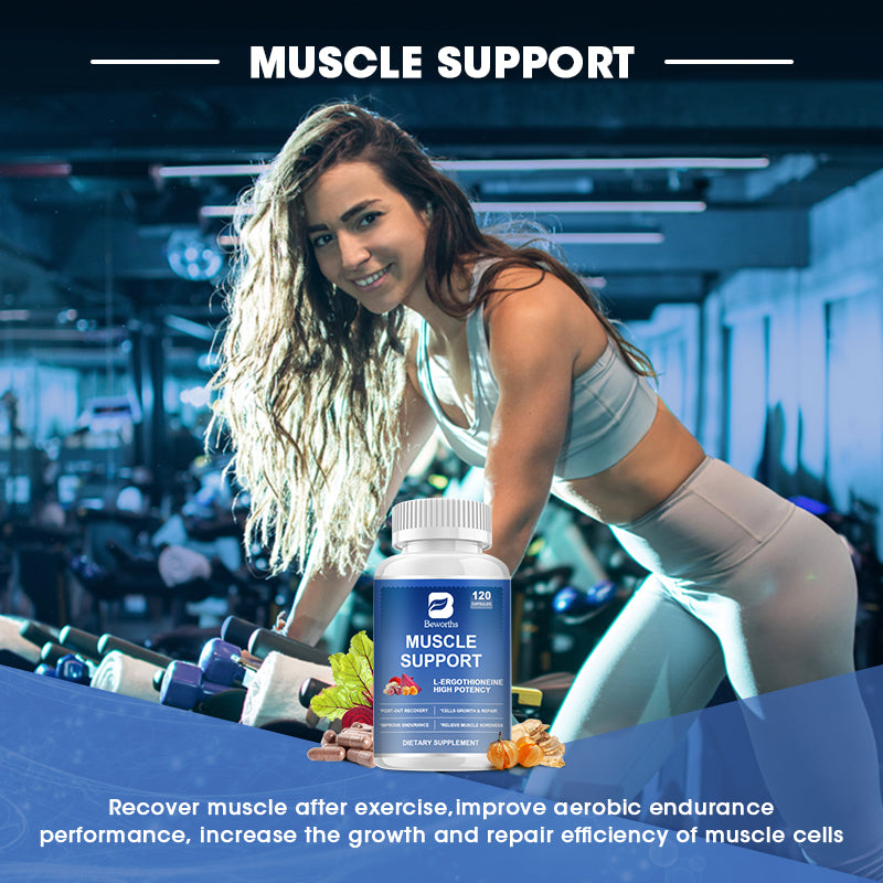 B Beworths L-Ergothioneine Ashwagandha Vitamin Capsules Muscle Support 120pcs