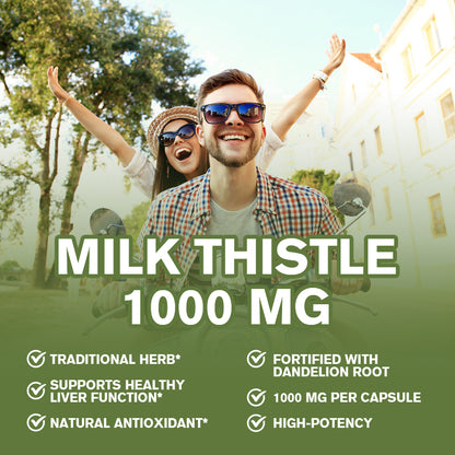 Milk Thistle Capsule with Silymarin Marianum & Dandelion Root Liver Support