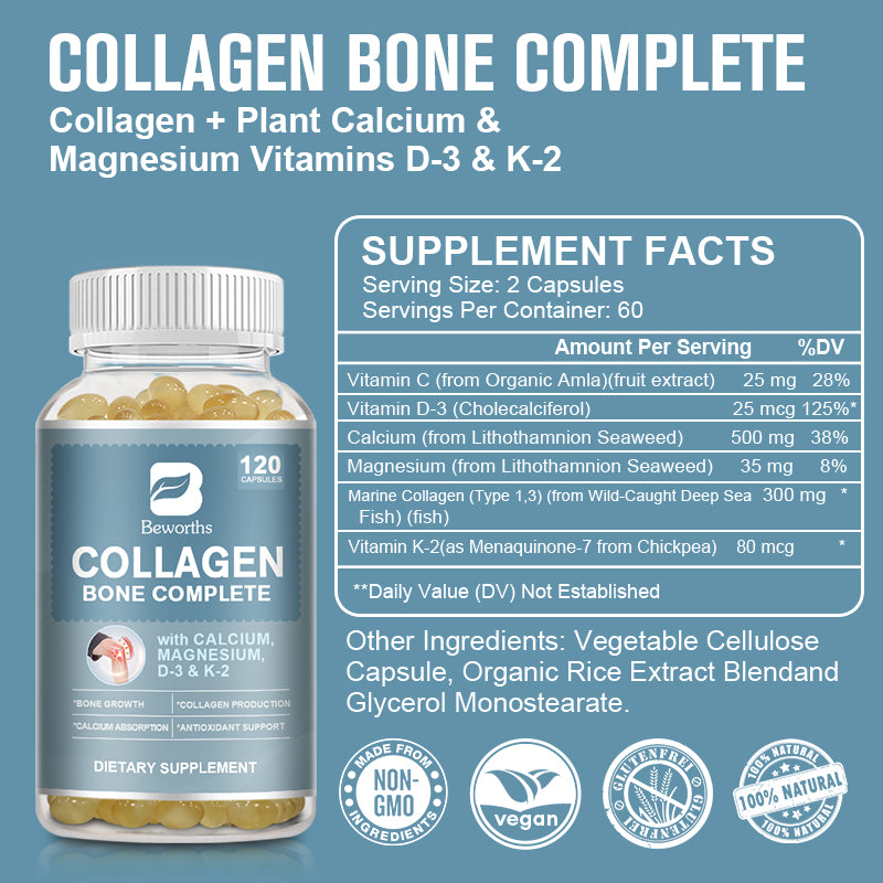 Collagen Capsules with Plant-based Calcium & Magnesium