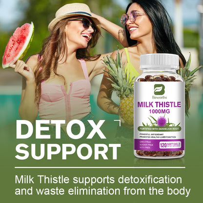 Milk Thistle Capsule with Silymarin Marianum & Dandelion Root Liver Support