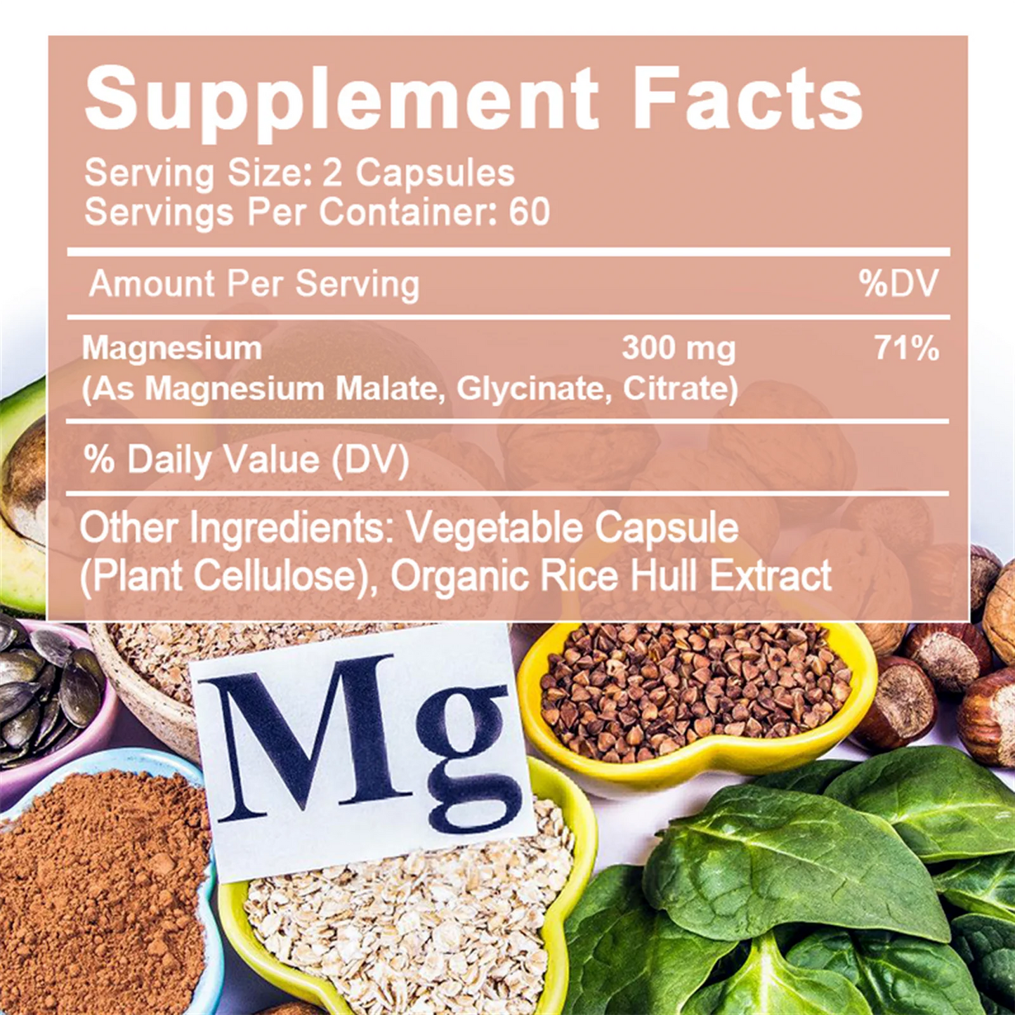 (2 Pack) Beworths Triple Magnesium Complex Capsules - 300mg of Magnesium Glycinate, Malate & Citrate for Muscles, Sleep, Energy - 240 Capsules