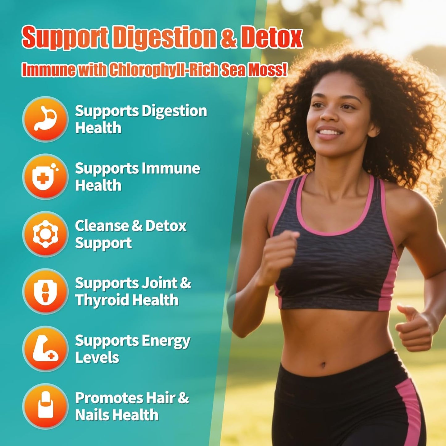 Sea Moss Drops - Irish Sea Moss Chlorophyll Liquid with Black Seed Oil, Ashwagandha, Moringa, Turmeric, Elderberry, Mullein, Seamoss Gel Supplement for Liver Cleanse, Detox & Gut, Immune Support-Vegan