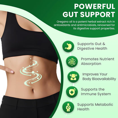 (2 Pack) Oregano Oil Capsules with Black Seed Oil – 10-in-1 Herbal Complex for Immune, Gut & Antioxidant Support – 300 Vegan Capsules Total
