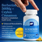Berberine HCL 500mg Supplement with Ceylon Cinnamon & Milk Thistle, 120 Capsules (2-Pack)