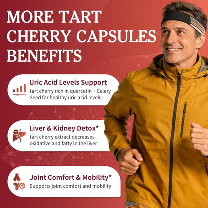 Tart Cherry Capsules with Milk Thistle & Celery Seed, 120 Count (1-Pack)