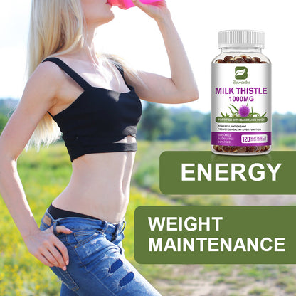 Milk Thistle Capsule with Silymarin Marianum & Dandelion Root Liver Support