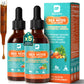 Sea Moss Drops - Irish Sea Moss Chlorophyll Liquid with Black Seed Oil, Ashwagandha, Moringa, Turmeric, Elderberry, Mullein, Seamoss Gel Supplement for Liver Cleanse, Detox & Gut, Immune Support-Vegan