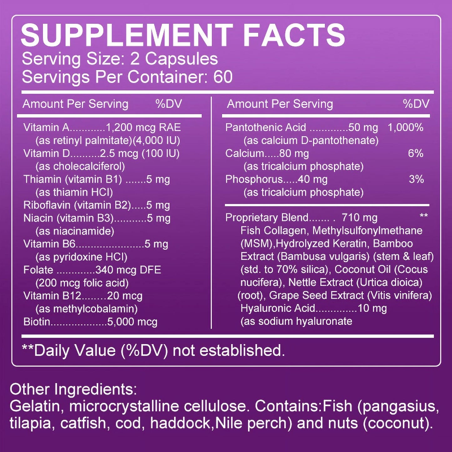 Biotin 25000 Mcg, Helps Promote Skin, Hair and Nail Health, Softgels 120 Count