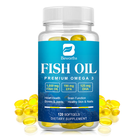BEWORTHS Deep Sea Oil Omega3 Capsules Kaya Akan DHA Dan EPA VE Non-GMO Vegetarian