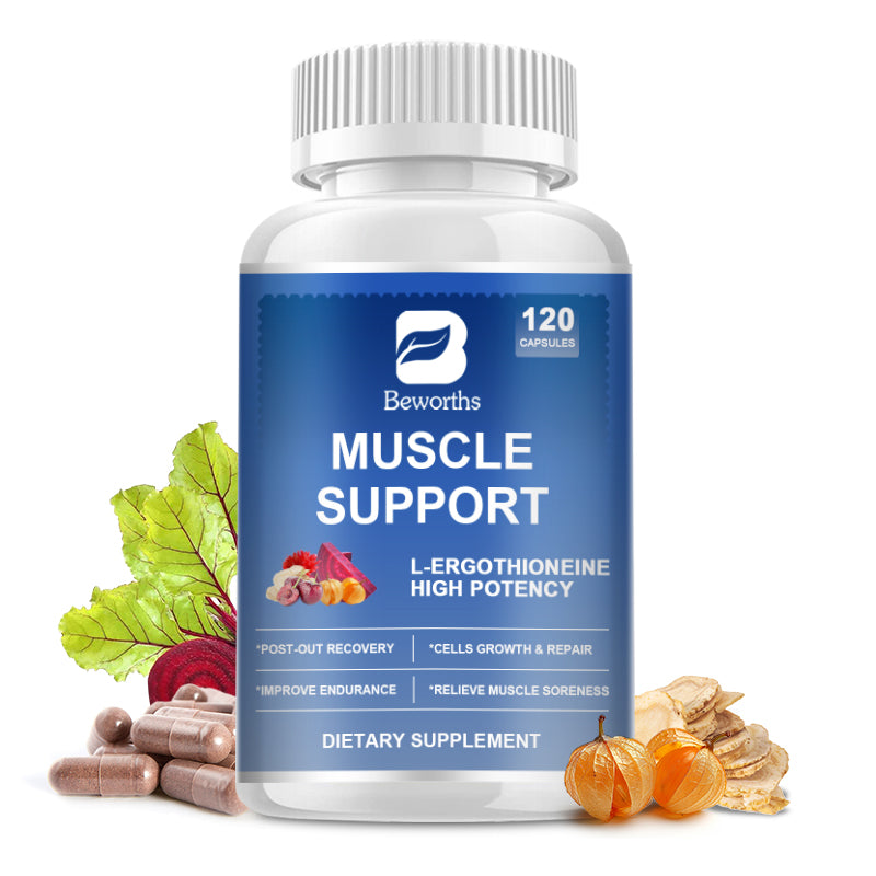 B Beworths L-Ergothioneine Ashwagandha Vitamin Capsules Muscle Support 120pcs