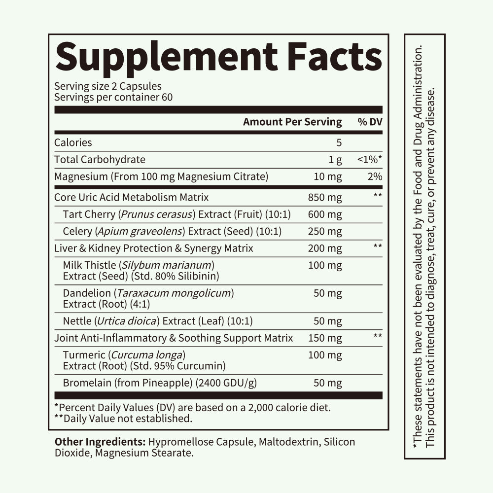 Tart Cherry Capsules with Milk Thistle & Celery Seed, 120 Count (1-Pack)