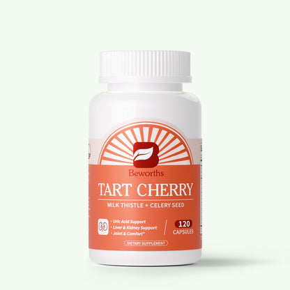 Tart Cherry Capsules with Milk Thistle & Celery Seed, 120 Count (1-Pack)