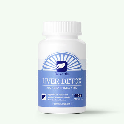 B BEWORTHS Liver Cleanse Detox & Repair Supplement - 120 Capsules - Supports Liver & Gallbladder Health with TMG, NAC, Milk Thistle & Artichoke - Natural Liver Support Formula for Wellness