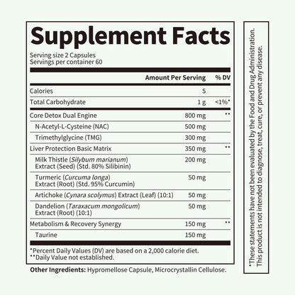 B BEWORTHS Liver Cleanse Detox & Repair Supplement - 120 Capsules - Supports Liver & Gallbladder Health with TMG, NAC, Milk Thistle & Artichoke - Natural Liver Support Formula for Wellness