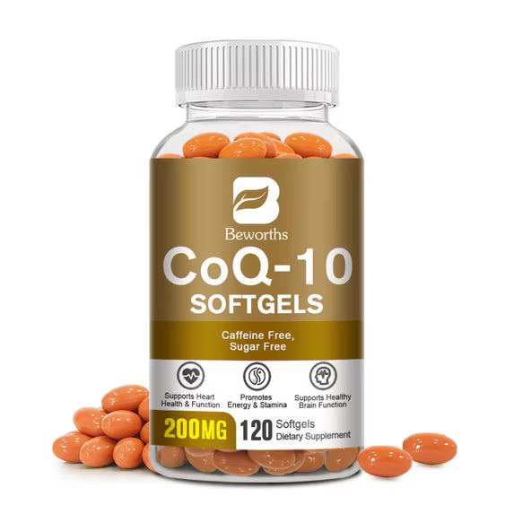 B BEWORTHS CoQ10 200mg - High Absorption Coenzyme Q10 for Cellular Energy & Antioxidant Support - 120 Veggie Capsules