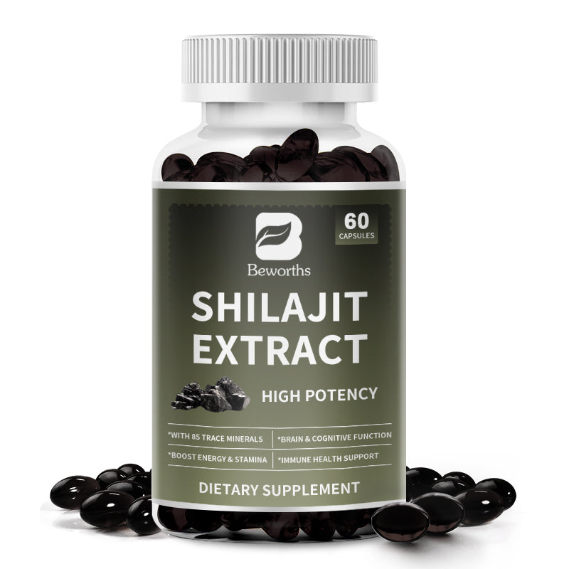 Shilajit Pure Himalayan Capsules with Ginseng