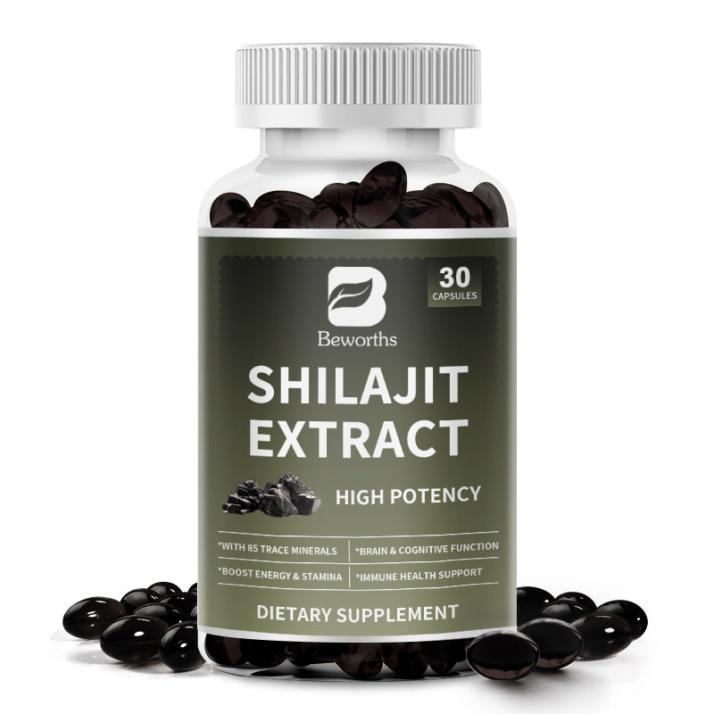 Shilajit Pure Himalayan Capsules with Ginseng