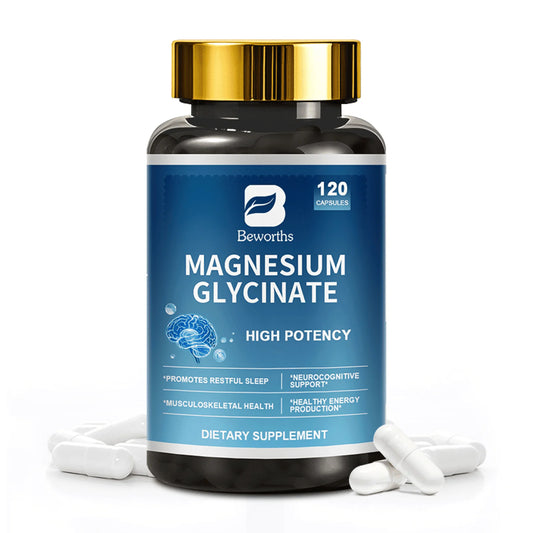 Magnesium Glycinate | Magnesium Complex Supplement for Muscle, Bone & Immune Health | 120 Capsules