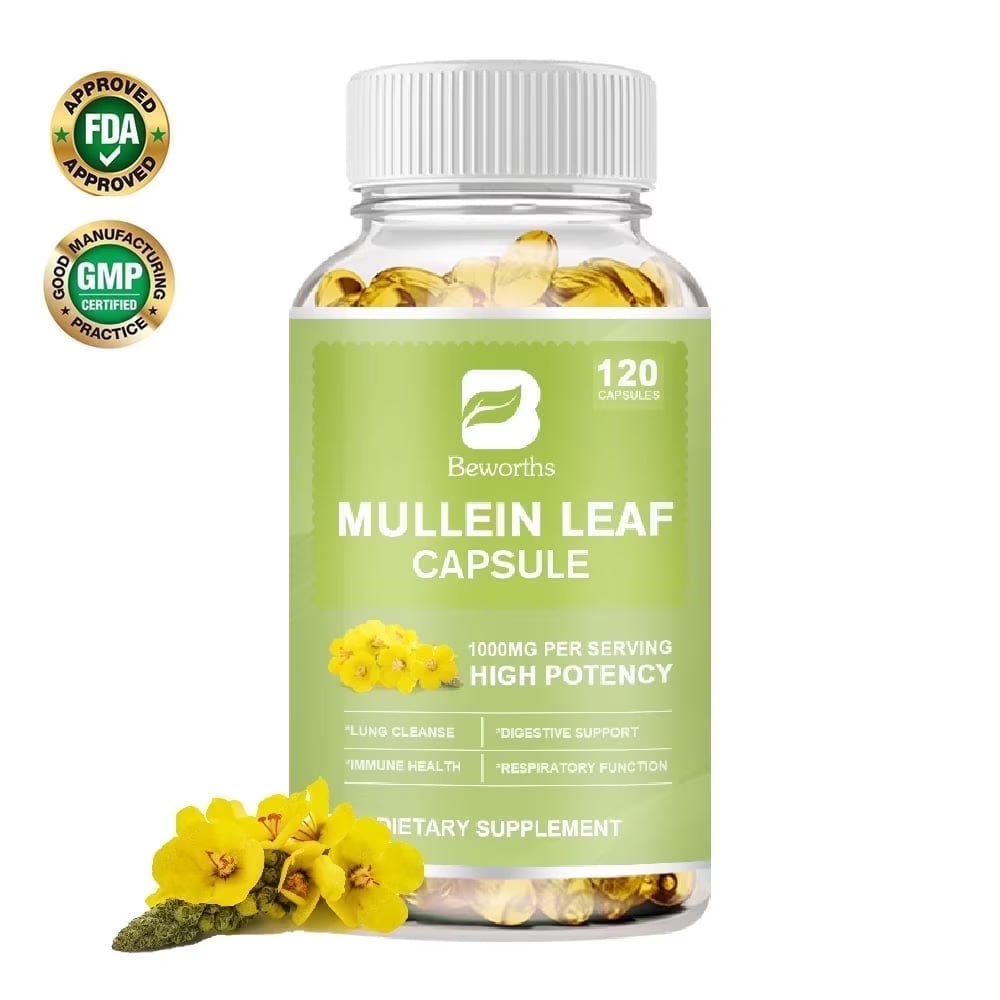 Mullein Leaf Capsule - Mullein Leaf Extract Supplement - Lung Cleanse& Respiratory Health Support