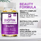 Biotin 25000 Mcg, Helps Promote Skin, Hair and Nail Health, Softgels 120 Count