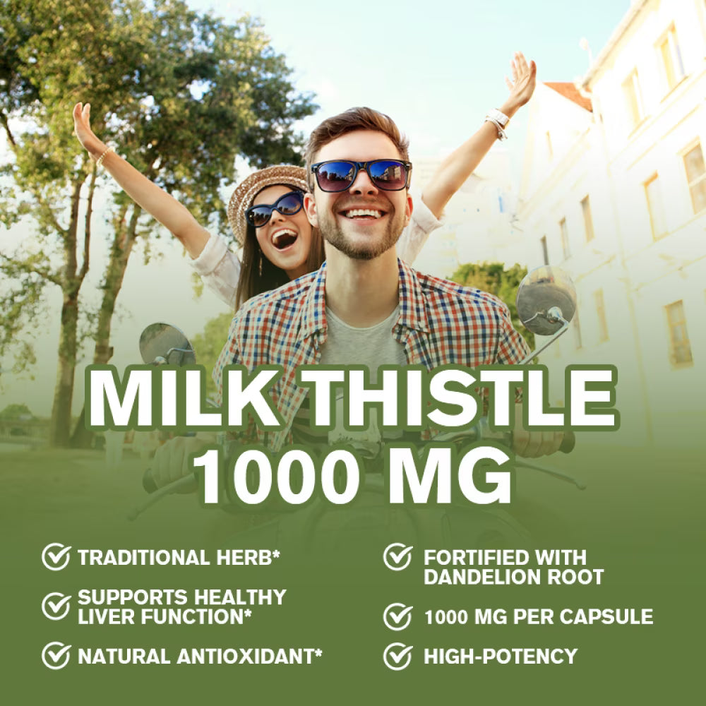 (2 PACK)Milk Thistle 1000mg, Herbal Health Supplement, Supports Liver Health, Rapid Release Softgels, 240 Ct