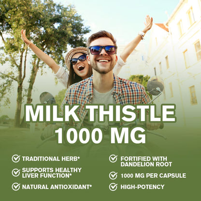 (2 PACK)Milk Thistle 1000mg, Herbal Health Supplement, Supports Liver Health, Rapid Release Softgels, 240 Ct