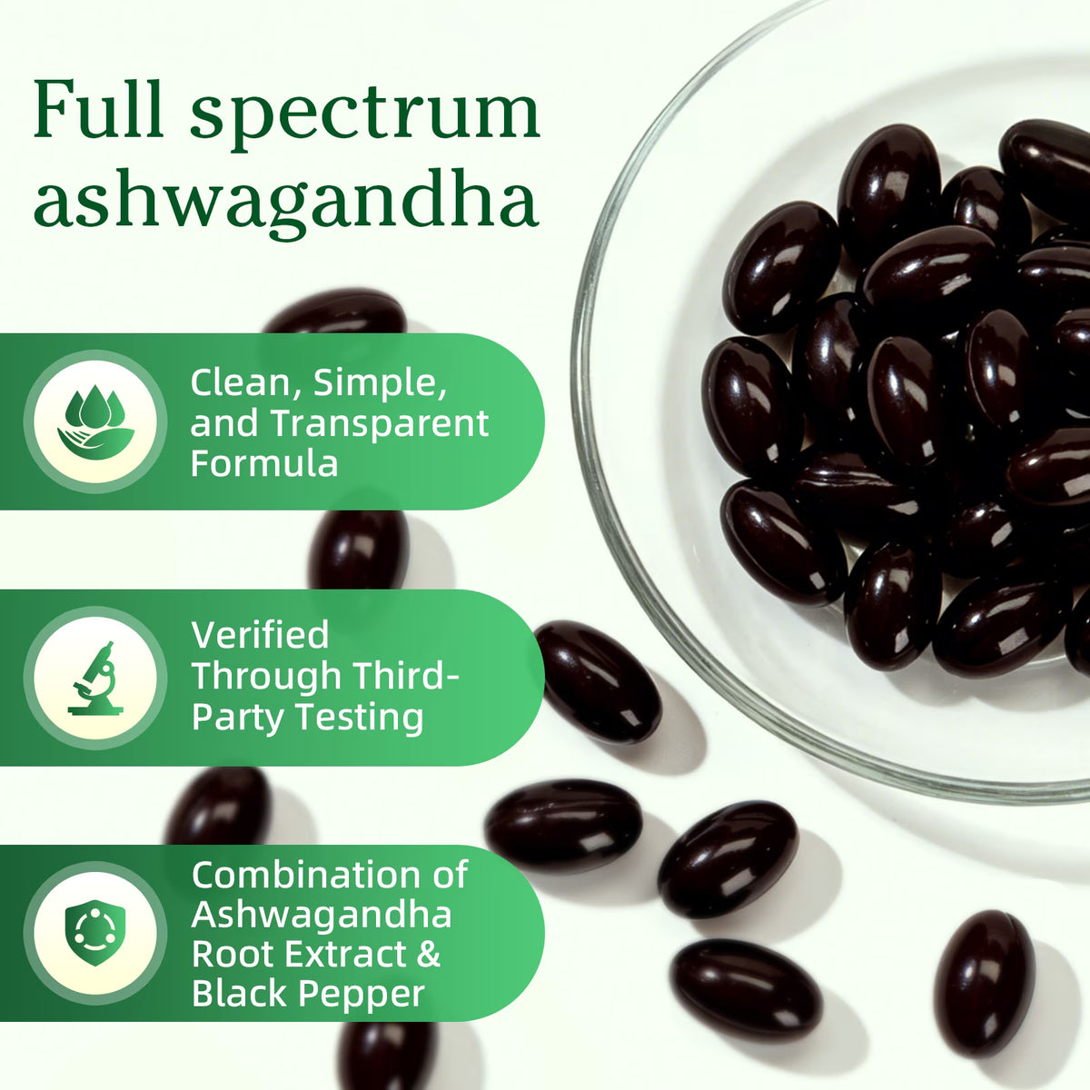 650mg Ashwagandha Root Herbal Supplement, w/Black Pepper,Sleep + Stress Support,120 Ashwagandha Capsules(2 Pack)