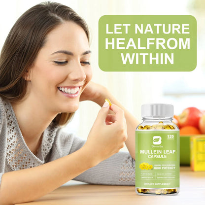 Mullein Leaf Capsule - Mullein Leaf Extract Supplement - Lung Cleanse& Respiratory Health Support