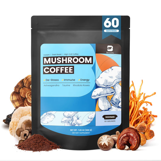 B BEWORTHS Mushroom Coffee Dietary fiber Prebiotics Mixed Arabica Instant Coffee