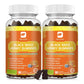 (2 Pack) Black Seed Oil Sea Moss Gummies with Ashwagandha, Burdock Root, Linden Honey, Elderberry, Turmeric, Vitamin C, D3 & Zinc - Supports Immunity, Joints, Digestion, Hair & Skin, Vegan Gummies 120
