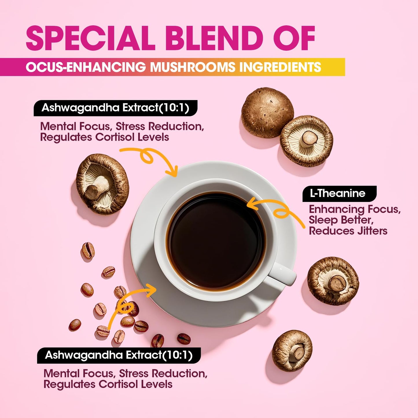 B BEWORTHS Mushroom Coffee Powder