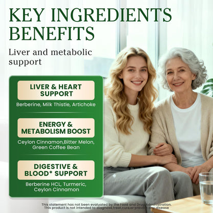 B BEWORTHS Berberine HCL Supplement with Ceylon Cinnamon - Berberine Phytosome Liquid Drops with Turmeric, Ceylon Cinnamon, Bitter Melon, Milk Thistle, Berberine Supplement for Digestion Support