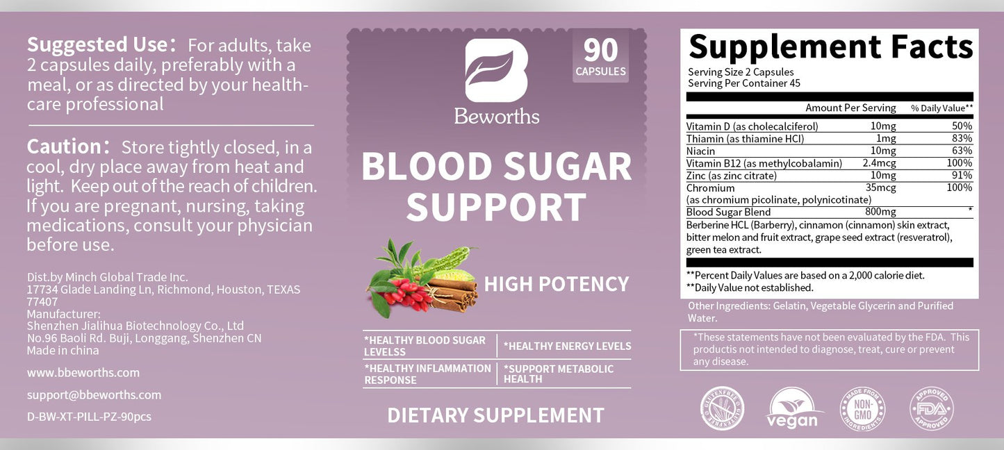 Supplement ng Blood Sugar Support Capsules