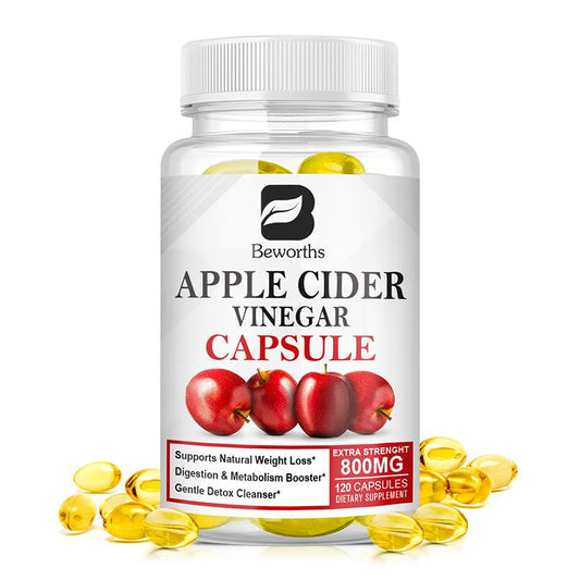 Apple Cider Vinegar Capsules with Digestive Enzymes & Probiotics Fiber