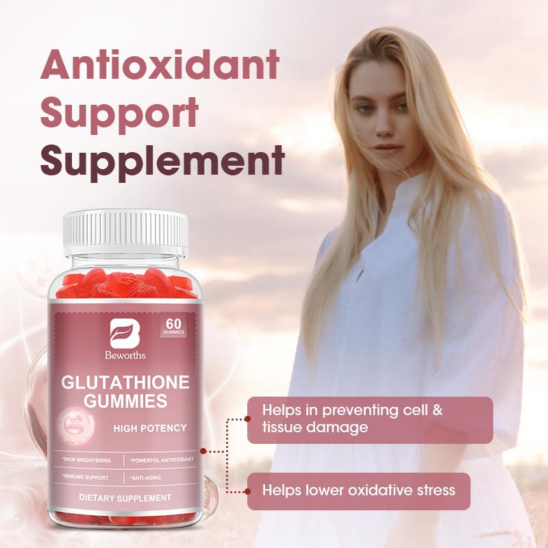 BBEWORTHS Glutathione Gummies 500mg with Marine Collagen Vitamin C & E