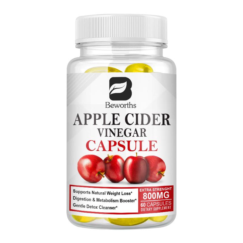 Apple Cider Vinegar Capsules with Digestive Enzymes & Probiotics Fiber