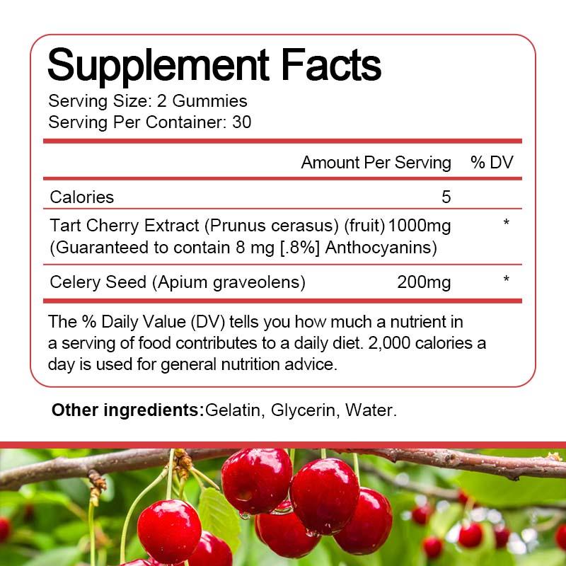 Tart Cherry Gummies with Celery Seed Extract