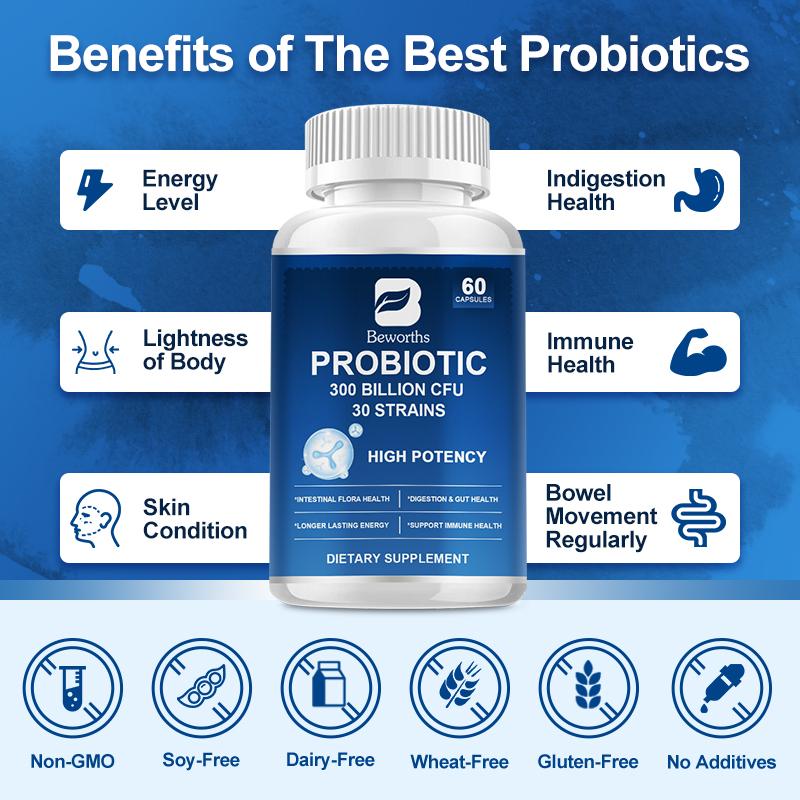 Probiotic Capsules 300 Billion CFU 30 Strains