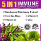B BEWORTHS Black Elderberry Gummies & Sea Moss Gummy, Sambucus Elderberry Vitamins Supplements with Vitamin C, D3 and Zinc, Thyroid & Immune Support Supplement for Kids & Adults