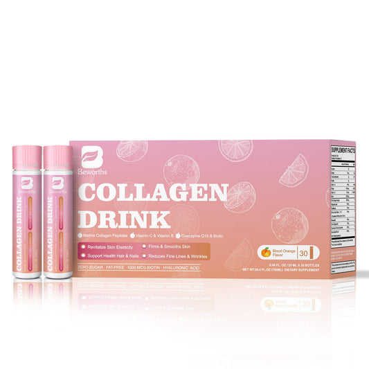 6000mg Liquid Collagen Supplement for Women with Coenzyme Q10, Hyaluronic Acid, Biotin &amp; Vitamin C, Vitamin E