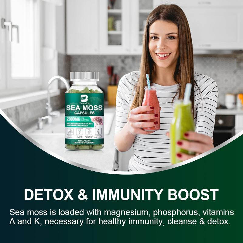 Sea Moss Capsules with Burdock Root, Irish Moss and Bladderwrack