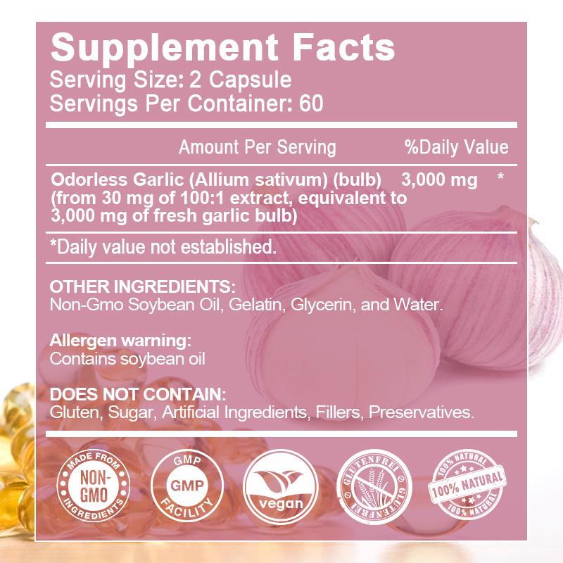 BEWORTHS Odorless Pure Garlic Capsules 3000 Mg