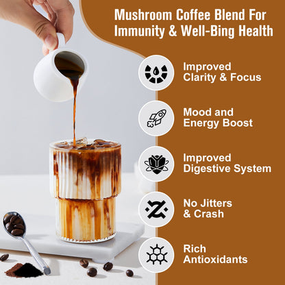 BBeworths Mushroom Coffee Alternative para sa Energy, Mental Clarity at Focus, Brain Booster 70g 