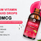 Ang Vitamin B12 Sublingual Liquid ay bumaba ng 10000mcg Formula Raspberry Flavor na may Vitamin B9, D3, Calcium 