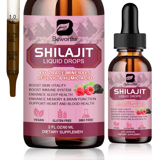 Shilajit Resin Liquid Drops Supplement Organic Trace Minerals Complex
