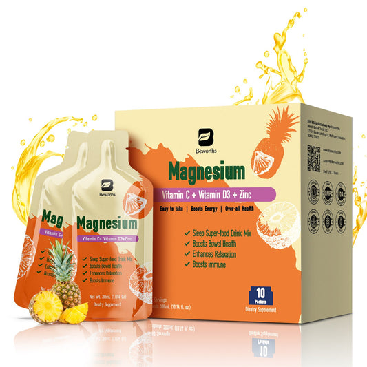 Magnesium Citrate Liquid Supplement 280Mg, with Bromelain, Vitamin C, D3, B6, Zinc, High Absorption Magnesium Citrate Oral Solution