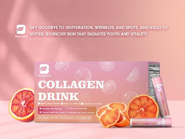 6000mg Liquid Collagen Supplement for Women with Coenzyme Q10, Hyaluro B Beworths 6000mg Liquid Collagen Supplement for Women with Coenzyme Q10, Hyaluro B Beworths