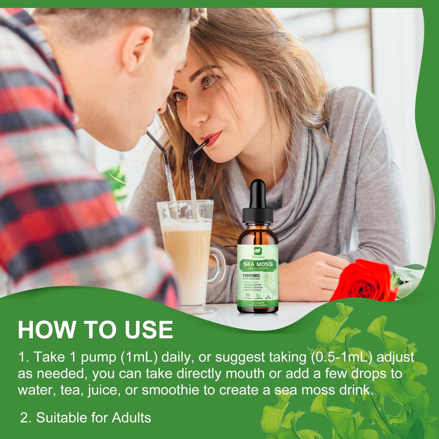 BEWORTHS Organic Irish Sea Moss Liquid Drops