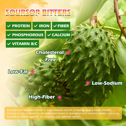 Soursop Graviola Liquid Drop,With Balckseed oil, for Cell Support & Regeneration, Immune Boost, Relax, Liver and Sleep, Guanabana Drop 2 Fl Oz