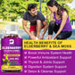 B BEWORTHS Black Elderberry Gummies & Sea Moss Gummy, Sambucus Elderberry Vitamins Supplements with Vitamin C, D3 and Zinc, Thyroid & Immune Support Supplement for Kids & Adults